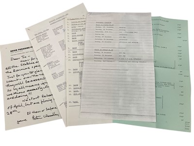 Lot 1447 - Small group of paperwork, schedules etc, relating to The Frost Report and Two Ronnies.