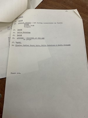 Lot 1447 - Small group of paperwork, schedules etc, relating to The Frost Report and Two Ronnies.