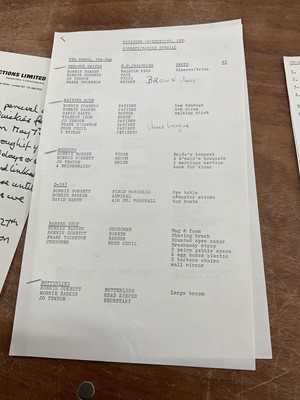 Lot 1447 - Small group of paperwork, schedules etc, relating to The Frost Report and Two Ronnies.