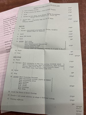 Lot 1447 - Small group of paperwork, schedules etc, relating to The Frost Report and Two Ronnies.