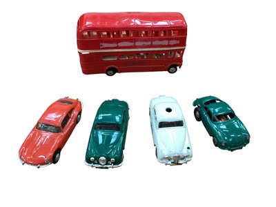 Lot 2003 - Minic Motorways track with four cars & double decker bus (1)
