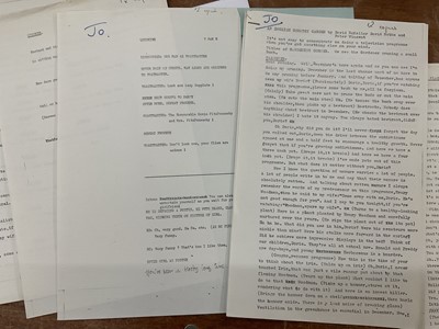 Lot 1449 - Collection of fourteen comedy sketches written by the team of David McKellar, David Nobbs and Peter Vincent, variously annotated. Provenance: Josephine Tewson Collection.