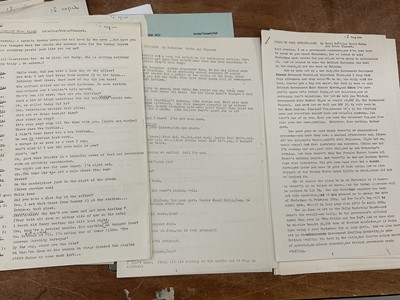 Lot 1449 - Collection of fourteen comedy sketches written by the team of David McKellar, David Nobbs and Peter Vincent, variously annotated. Provenance: Josephine Tewson Collection.