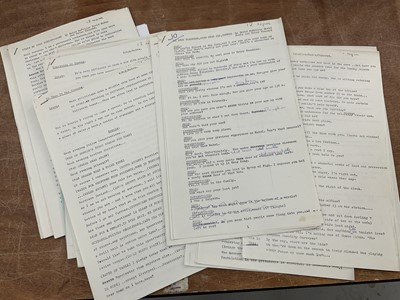 Lot 1449 - Collection of fourteen comedy sketches written by the team of David McKellar, David Nobbs and Peter Vincent, variously annotated. Provenance: Josephine Tewson Collection.