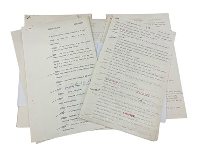 Lot 1450 - Collection of comedy sketches, by writers including David Nobbs, Ian Davidson, Paul McDowell, Ronnie Barker (under his pseudonym Gerald Wiley, Joe Steeples, Peter Vincent. Provenance: Josephine...