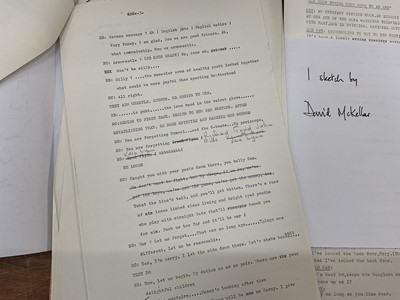 Lot 1450 - Collection of comedy sketches, by writers including David Nobbs, Ian Davidson, Paul McDowell, Ronnie Barker (under his pseudonym Gerald Wiley, Joe Steeples, Peter Vincent. Provenance: Josephine...