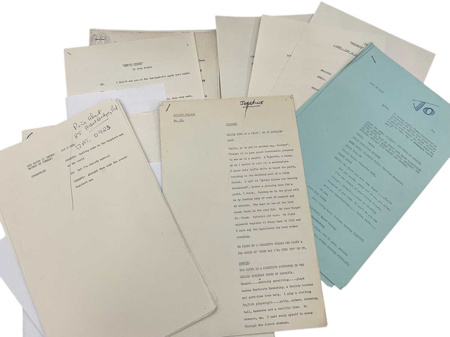 Lot 1451 - Collect of scripts for quick comedy skits for Frost on Sunday, and other sketches for Frost and Corbett Follies, writers including Eric Idle, Barry Cryer, David Nobbs, Bob Block, Dick Vosburgh e...