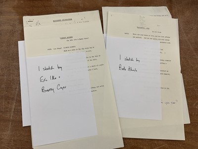 Lot 1451 - Collect of scripts for quick comedy skits for Frost on Sunday, and other sketches for Frost and Corbett Follies, writers including Eric Idle, Barry Cryer, David Nobbs, Bob Block, Dick Vosburgh e...