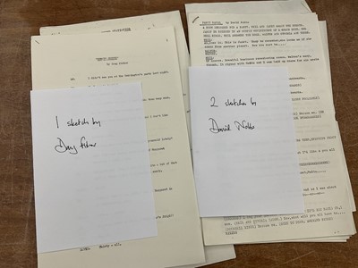 Lot 1451 - Collect of scripts for quick comedy skits for Frost on Sunday, and other sketches for Frost and Corbett Follies, writers including Eric Idle, Barry Cryer, David Nobbs, Bob Block, Dick Vosburgh e...