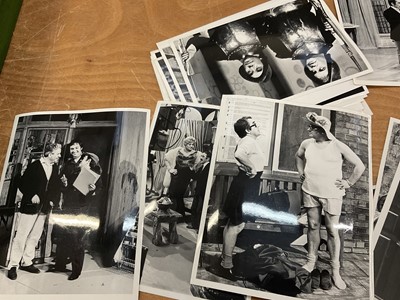 Lot 1454 - Photographs from The Frost Report and Frost on Sunday, subjects including The Two Ronnies, John Cleese, Michael Palin, Roy Kinnear, Danny La Rue, Hattie Jacques and others. Provenance: Josephine...