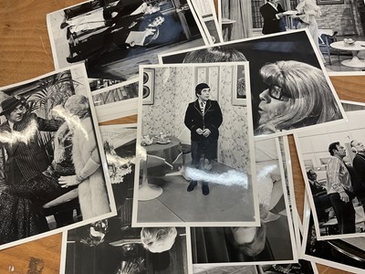 Lot 1454 - Photographs from The Frost Report and Frost on Sunday, subjects including The Two Ronnies, John Cleese, Michael Palin, Roy Kinnear, Danny La Rue, Hattie Jacques and others. Provenance: Josephine...