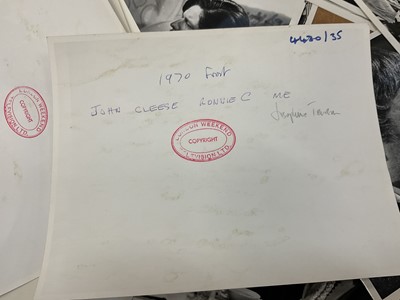 Lot 1454 - Photographs from The Frost Report and Frost on Sunday, subjects including The Two Ronnies, John Cleese, Michael Palin, Roy Kinnear, Danny La Rue, Hattie Jacques and others. Provenance: Josephine...
