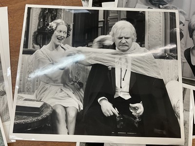 Lot 1455 - Photographs relating to Josephine Tewson and Ronnie Barker, including stills from Hark at Barker, Clarence, Corbett's Follies, Shelley, Coppers End. Provenance: Josephine Tewson collection