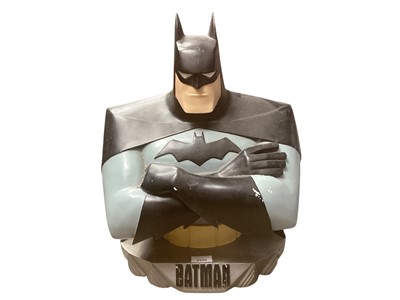 Lot 2550 - Warner Brothers Batman display bust, 48cm in overall height.
