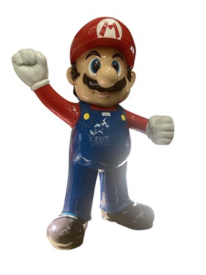 Lot 2553 - Large Super Mario promotional / advertising figure, probably made from fibreglass, 95cm in overall height