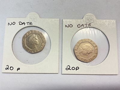 Lot 531 - G.B. - Undated Elizabeth II Twenty Pence 'Mule' coins (C.2015) x 2 VF-EF (2 coins)