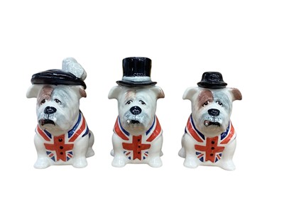 Lot 1240 - Three Manor Collectables models of British Bulldogs