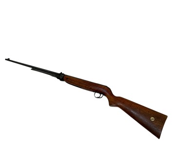 Lot 923 - Webley Mark 3 .22 under lever action air rifle, numbered 27790, inset Webley badge to stock.