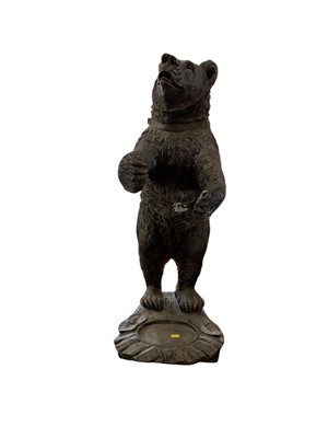 Lot 2496 - Modern Black Forest - style moulded plastic bear stick stand 88 cm