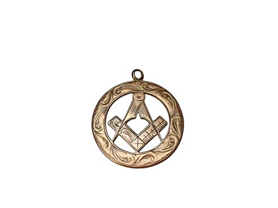 Lot 206 - 1920s 9ct rose gold Masonic fob (Birmingham 1922)