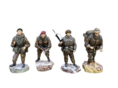 Lot 1254 - Four Ashmore limited edition porcelain soldiers