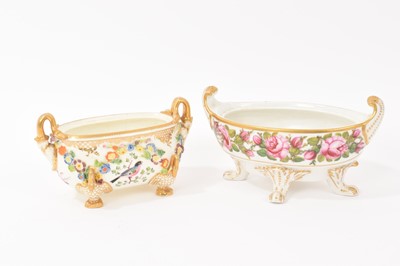 Lot 750 - Two early 19th century English porcelain pots, possibly Coalport