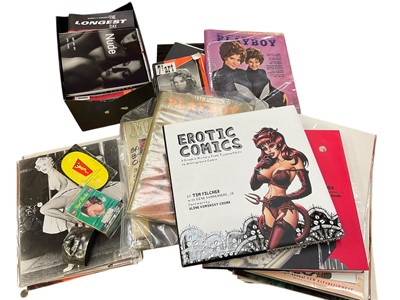 Lot 1469 - Collection of erotica including vintage Playboy magazines and other items