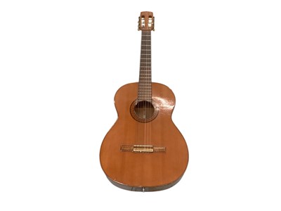 Lot 2341 - Spanish full size classical guitar with rosewood fretboard