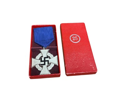 Lot 780 - Nazi German Faithful Service medal/decoration 25 years service in box of issue.