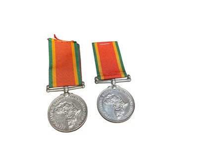 Lot 791 - Second World War Africa Service medal named to C274186 A. De Vos and another named to C166061 G. H. Allison (2 medals)