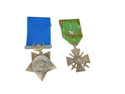 Lot 792 - Victorian Khedive Star, together with First World War Croix De Gurre medal (2).