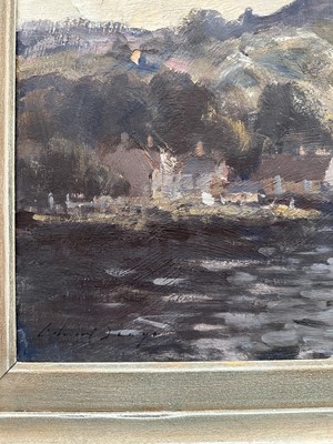Lot 1100 - *Edward Brian Seago (1910-1974) oil on board - The Seine at Petit Anderly, signed, framed. Provenance: Bonhams 15th November 2011, lot 116