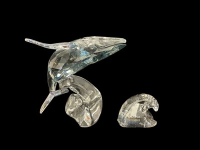 Lot 1271 - Swarovski Crystal annual edition 2012 - Pailea Whale with plaque, boxed with certificate