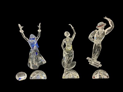 Lot 1274 - Three Swarovski Crystal Magic Of Dance figures - Isadora 2002, Antonio 2003 and Anna 2004, all with plaques and boxes