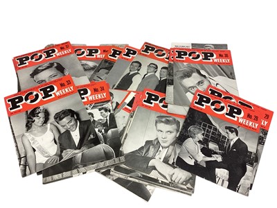 Lot 2344 - Box of 1960s Pop Weekly magazines and other similar ephemera