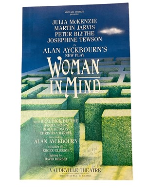 Lot 1459 - Theatre poster for Woman in Mind, written and directed by Alan Ayckbourn