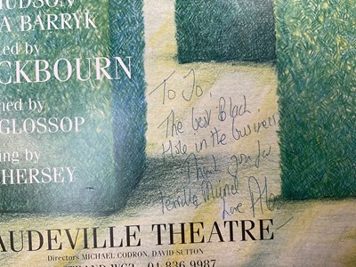 Lot 1459 - Theatre poster for Woman in Mind, written and directed by Alan Ayckbourn