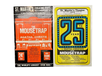 Lot 1528 - Two 1970s vintage theatre posters for The Mousetrap, at St Martin's Theatre, WC2