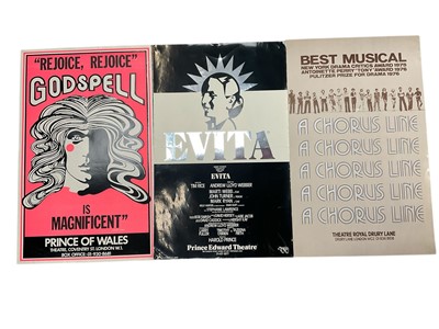 Lot 1527 - Musical Theatre posters, 1970s including three for The Chorus Line (1st u.k. production at the Theatre Royal, Drury Lane)