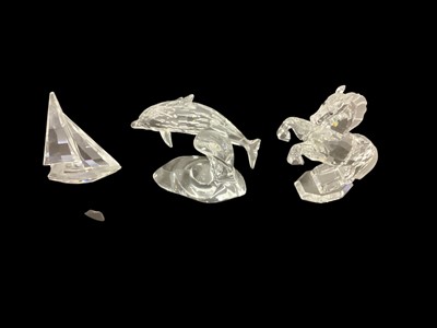 Lot 1279 - Collection of boxed Swarovski Crystal ornaments including Ballerina, Deer, Wolf etc