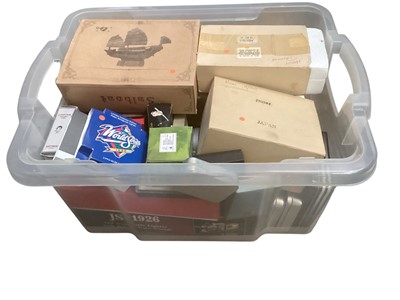 Lot 2586 - Collection of modern novelty and advertising lighters and table light in original boxes (1 box).