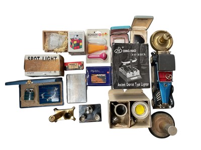 Lot 2588 - Collection of modern novelty table lighters including some in original boxes (1 box).