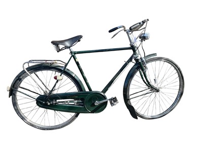 Lot 2698 - Vintage Raleigh Superbe bicycle in black painted finish.