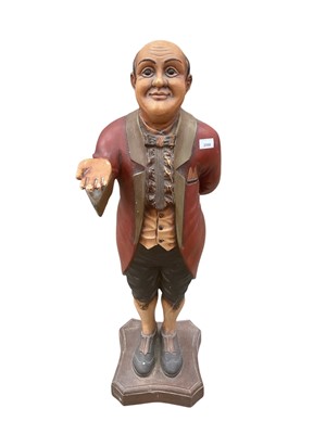 Lot 2598 - Modern resin dumb waiter figure, 100cm in overall height.