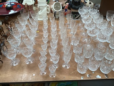 Lot 1229 - Good quality cut glass table service, 12 place setting