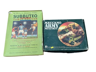 Lot 2631 - Meccano Army Multikit and Subbuteo, both boxed (2)