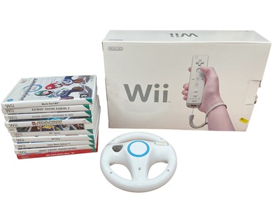 Lot 2632 - Nintendo Wii with games and accessories, and a Seat Mega Drive with games