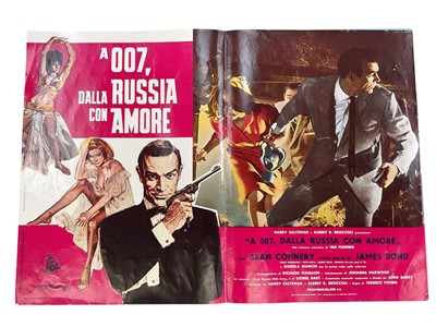 Lot 1538 - Five first Edition Italian Fotobusta Posters - James Bond From Russia With Love (released in Italy in 1964), 46cm x 68cm