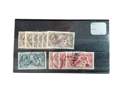 Lot 1546 - Stamps G.B. selection of high values on stockcards to include 1883 2/6d-10/1- Mint, 1902 2/6d-10/1- Mint (x2), 1891 £1 green VFU 1902 £1 green used & others
