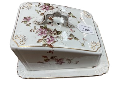 Lot 1309 - Carlton Ware Clematis design cheese dish